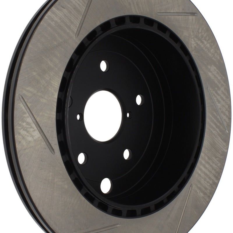 StopTech Power Slot 08-10 Subaru Impreza STi Rear Left Slotted Rotor-Brake Rotors - Slotted-Stoptech-STO126.47030SL-SMINKpower Performance Parts