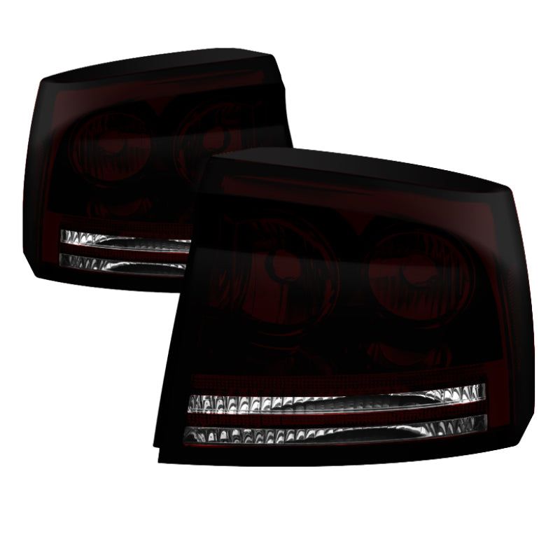 Xtune Dodge Charger 05-08 OEM Style Tail Lights Dark Red ALT-JH-DC05-OE-RSM - SMINKpower Performance Parts SPY9033131 SPYDER