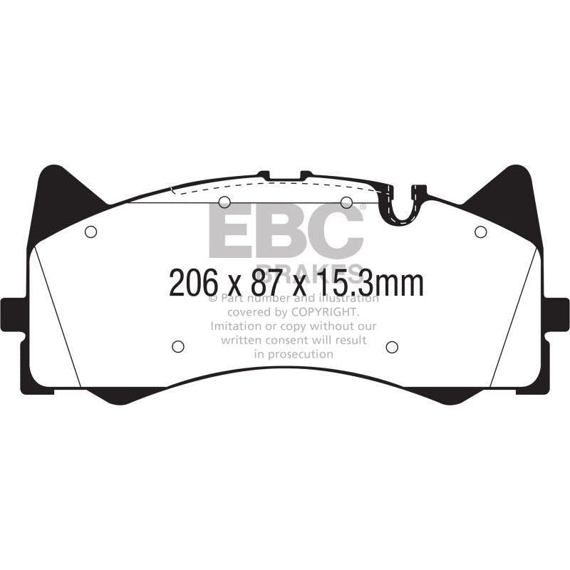 EBC 2015+ Mercedes-Benz C63 AMG (W205) 4.0L Twin Turbo Redstuff Front Brake Pads - SMINKpower Performance Parts EBCDP32298C EBC