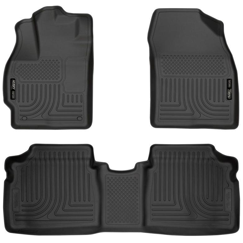 Husky Liners 10-12 Toyota Prius WeatherBeater Combo Black Floor Liners-Floor Mats - Rubber-Husky Liners-HSL98921-SMINKpower Performance Parts