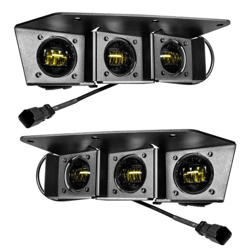 ORACLE Lighting 21-22 Ford Bronco Triple LED Fog Light Kit for Steel Bumper - Yellow - SMINKpower Performance Parts ORL5890-006 ORACLE Lighting