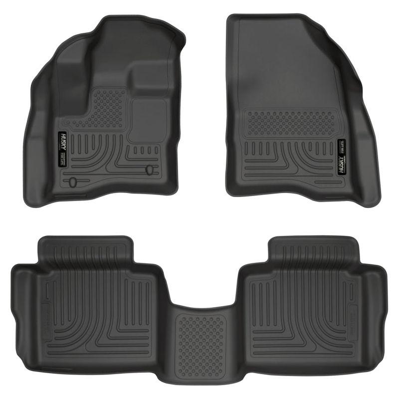 Husky Liners 10-13 Ford Taurus WeatherBeater Combo Black Floor Liners-Floor Mats - Rubber-Husky Liners-HSL98701-SMINKpower Performance Parts