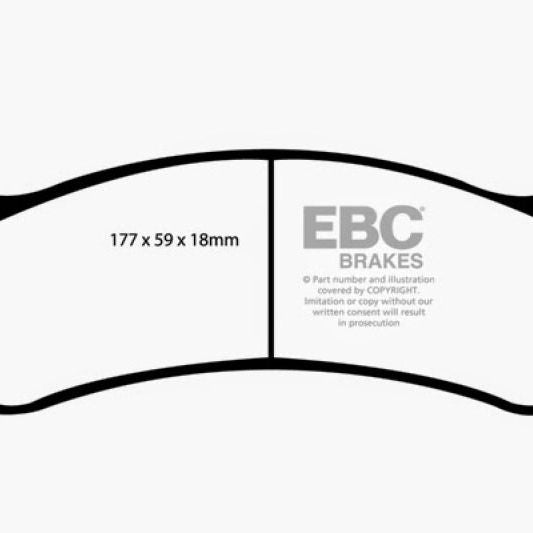 EBC 02 Cadillac Escalade 5.3 (Akebono rear caliper) Extra Duty Front Brake Pads-Brake Pads - Performance-EBC-EBCED91304-SMINKpower Performance Parts
