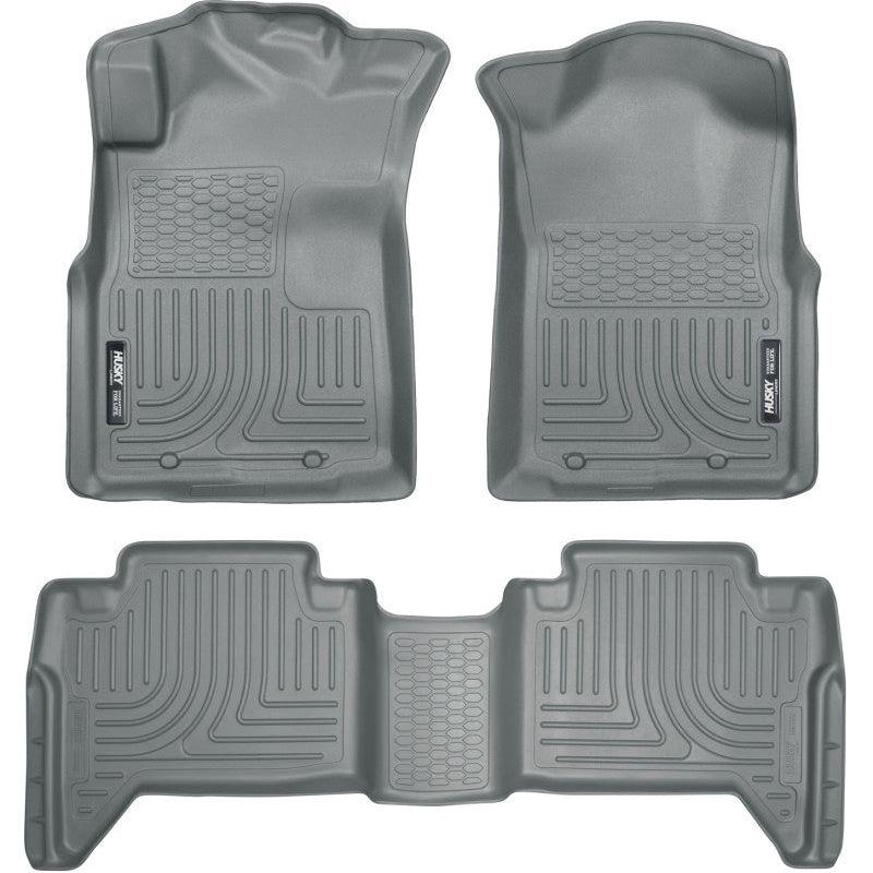 Husky Liners 05-13 Toyota Tacoma WeatherBeater Combo Grey Floor Liners-Floor Mats - Rubber-Husky Liners-HSL98952-SMINKpower Performance Parts