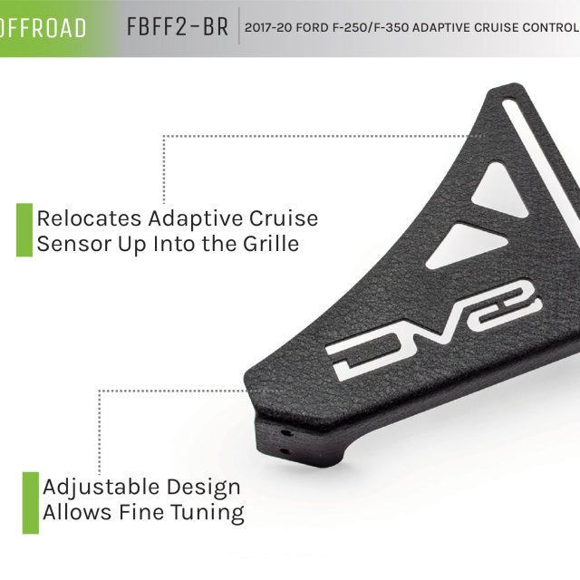 DV8 Offroad 2017+ Ford F/250/350 Adaptive Cruise Control Relocation Bracket - SMINKpower Performance Parts DVEFBFF2-BR DV8 Offroad
