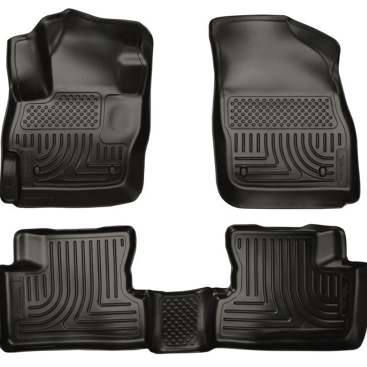 Husky Liners 10-12 Mazda 3 WeatherBeater Combo Black Floor Liners-Floor Mats - Rubber-Husky Liners-HSL98631-SMINKpower Performance Parts