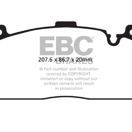 EBC 12+ BMW M5 4.4 Twin Turbo (F10) Redstuff Front Brake Pads-Brake Pads - Performance-EBC-EBCDP32148C-SMINKpower Performance Parts