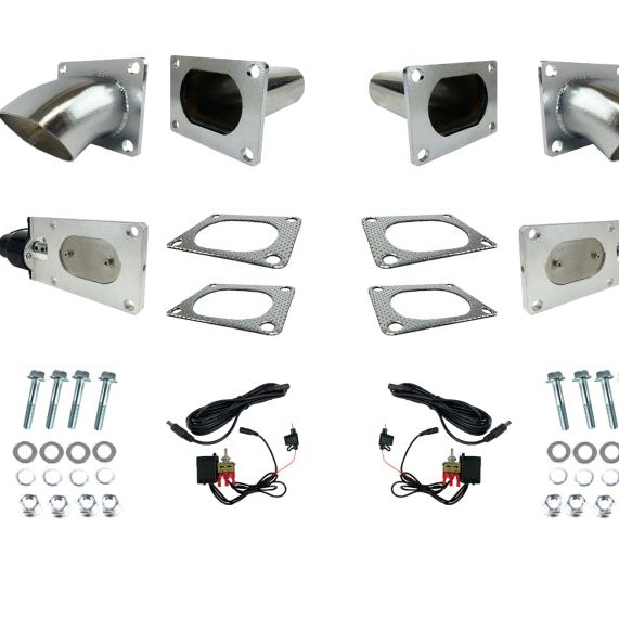 Granatelli 3.0in Oval Stainless Steel Electronic Dual Exhaust Cutout - SMINKpower Performance Parts GMS313530D Granatelli Motor Sports