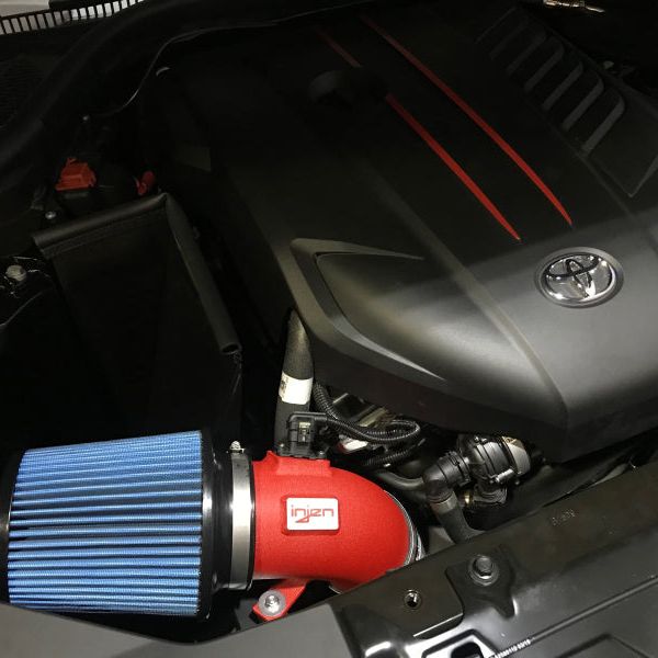 Injen 2020 Toyota Supra L6-3.0L Turbo (A90) SP Cold Air Intake System - Wrinkle Red - SMINKpower Performance Parts INJSP2300WR Injen