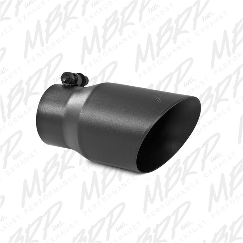 MBRP Tip 3in Round x 4in Inlet OD Dual Walled Angled Black Tip - Fits all 3in Exhausts-Tips-MBRP-MBRPT5122BLK-SMINKpower Performance Parts