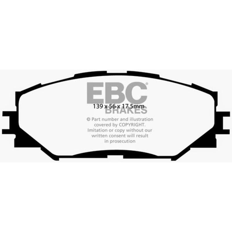 EBC 10-12 Lexus HS250h 2.4 Hybrid Greenstuff Front Brake Pads-Brake Pads - Performance-EBC-EBCDP21791-SMINKpower Performance Parts