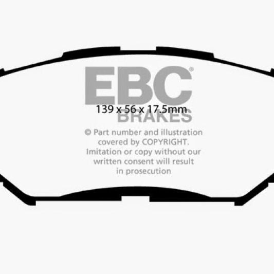 EBC 10-12 Lexus HS250h 2.4 Hybrid Ultimax2 Front Brake Pads-Brake Pads - OE-EBC-EBCUD1210-SMINKpower Performance Parts