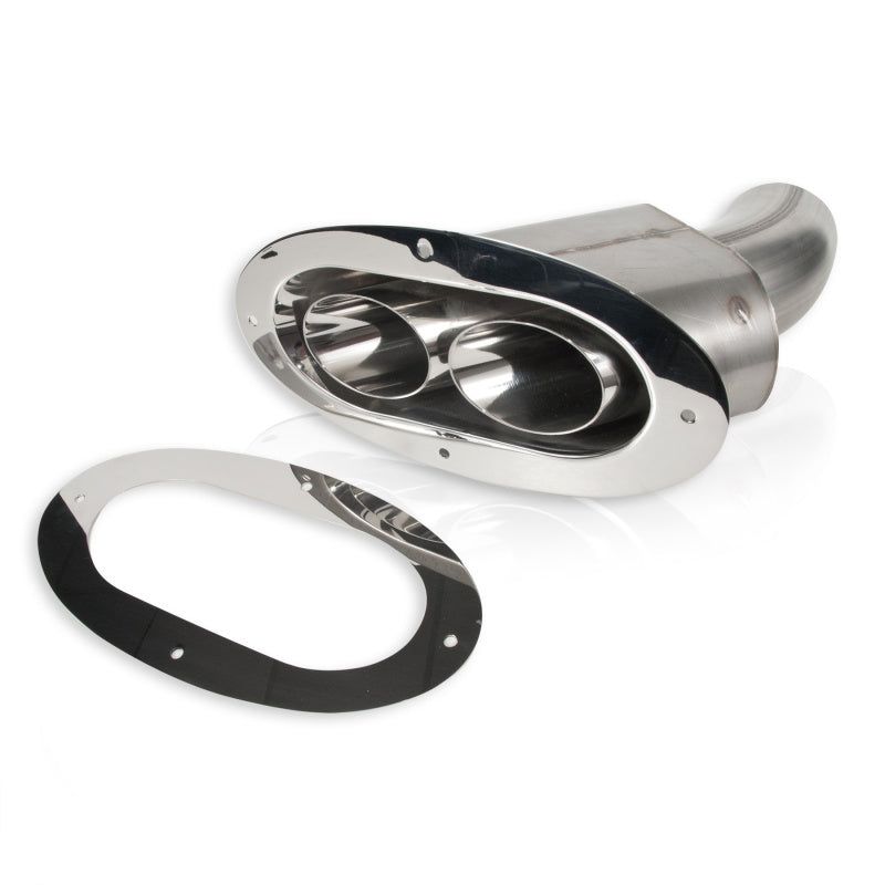 Stainless Works Angled-Oval Through-Body Tip With Tubes - SMINKpower Performance Parts SSWST2815 Stainless Works