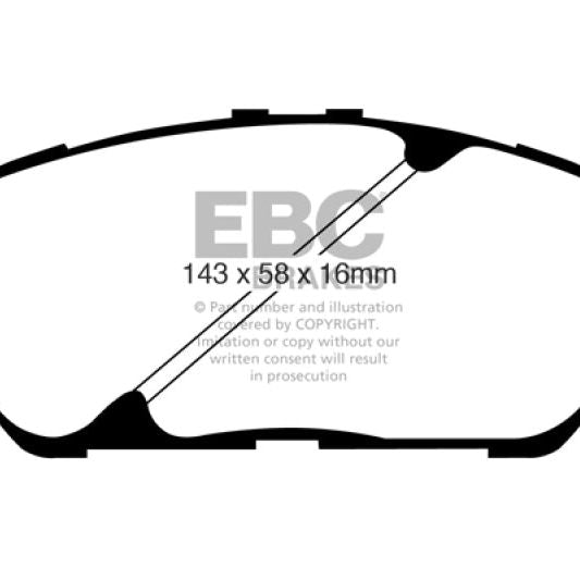 EBC 10 Toyota Sienna 2.7 Greenstuff Front Brake Pads-Brake Pads - Performance-EBC-EBCDP61674-SMINKpower Performance Parts