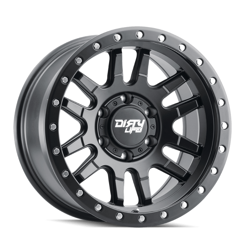 Dirty Life 9309 Canyon Pro 17x9/5x127 BP/-12mm Offset/71.5mm Hub Matte Black Wheel - Beadlock - SMINKpower Performance Parts DLW9309-7973MB12 Dirty Life