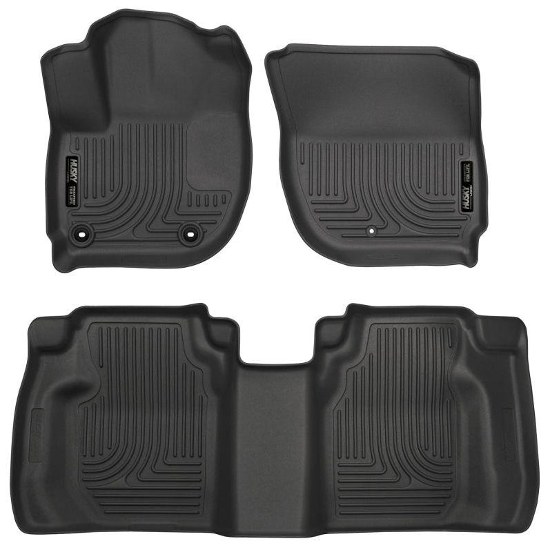 Husky Liners 15 Honda Fit Weatherbeater Black Front and Second Seat Floor Liners-Floor Mats - Rubber-Husky Liners-HSL99491-SMINKpower Performance Parts