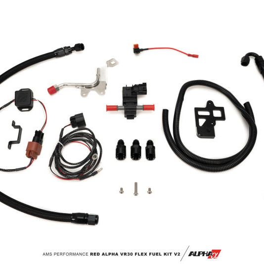 AMS Performance Q50/Q60 Red Alpha Flex Fuel Kit V2 - SMINKpower Performance Parts AMSALP.28.07.0006-1 AMS