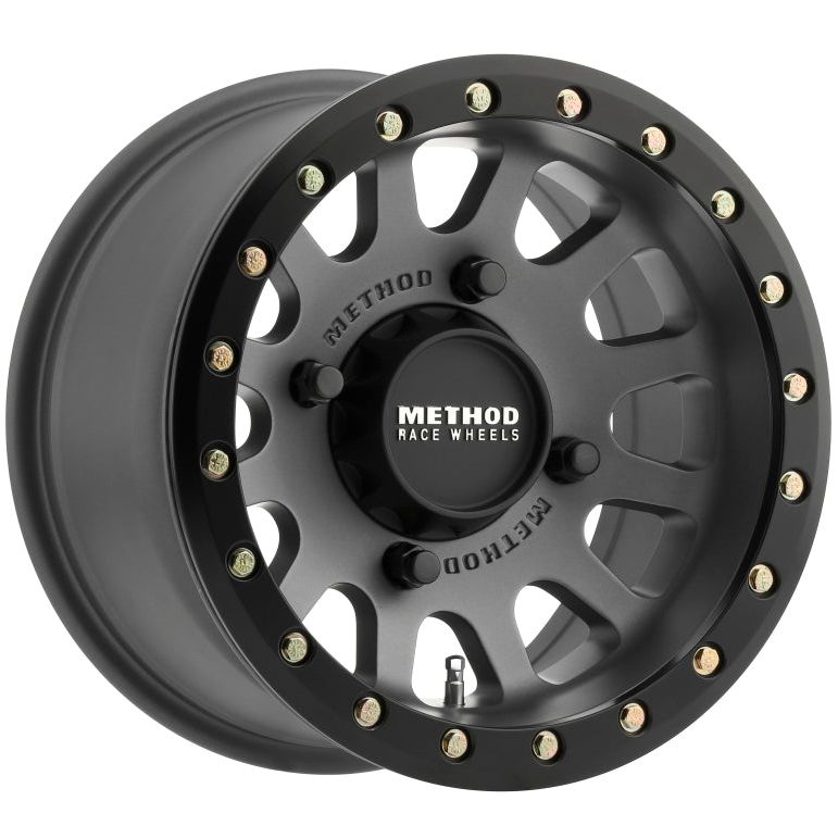 Method MR401 UTV Beadlock 15x7 / 4+3/13mm Offset / 4x136 / 106mm CB Titanium Wheel- Matte Black Ring - SMINKpower Performance Parts MRWMR40157047843B Method Wheels