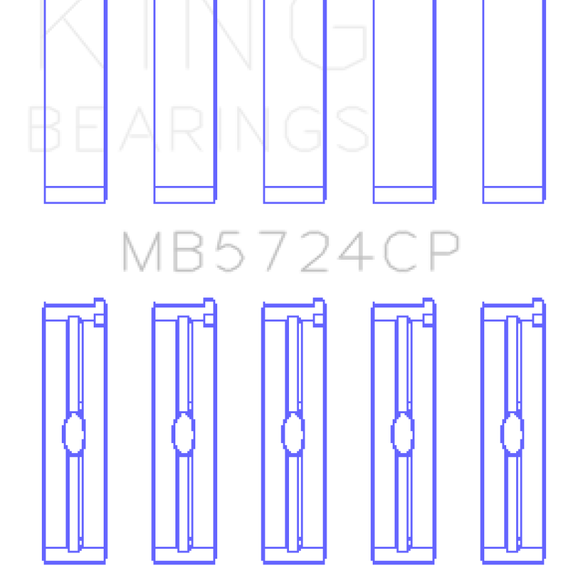 King General Motors Duramax Diesel Main Bearing Set-Bearings-King Engine Bearings-KINGMB5724CP-SMINKpower Performance Parts
