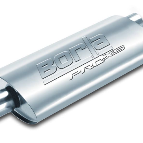 Borla Universal Center/Dual Oval 2.5in In/Dual 2.5in Out 19in x 4in x 9.5in Notched PRO-XS Muffler-Muffler-Borla-BOR400485-SMINKpower Performance Parts