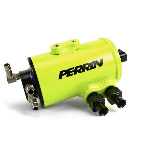 Perrin 02-14 Subaru WRX / 04-19 STI with FMIC Air Oil Separator - Neon Yellow-Oil Separators-Perrin Performance-PERPSP-ENG-607NY-SMINKpower Performance Parts