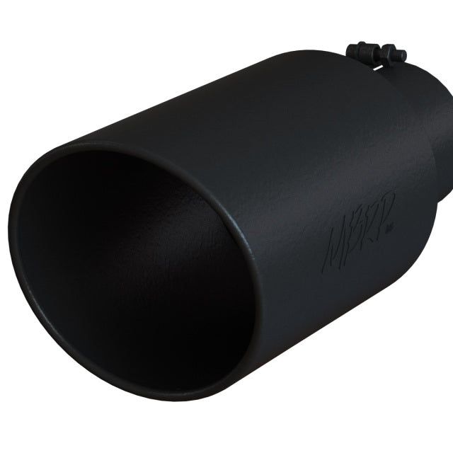 MBRP Universal Tip 8in OD Rolled End 5in Inlet 18in Length T304 - Black-Tips-MBRP-MBRPT5129BLK-SMINKpower Performance Parts