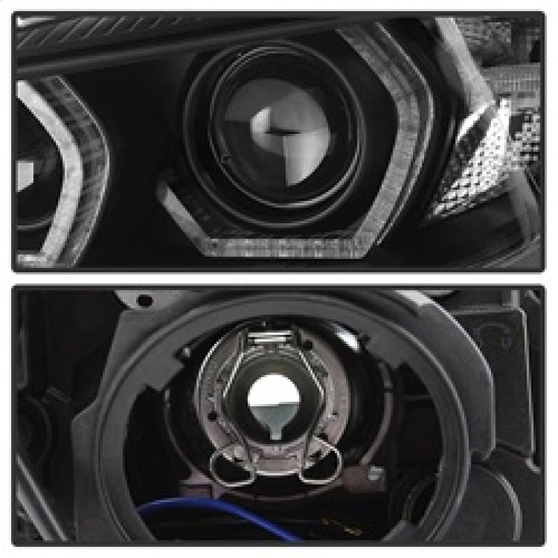 Spyder 12-14 BMW F30 3 Series 4DR Projector Headlights - LED DRL - Black (PRO-YD-BMWF3012-DRL-BK)-Headlights-SPYDER-SPY5084347-SMINKpower Performance Parts