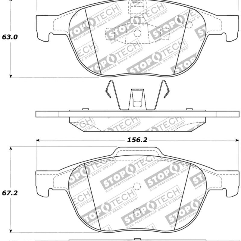 StopTech Performance 04-09 Mazda 3 Front Brake Pads-Brake Pads - Performance-Stoptech-STO309.10440-SMINKpower Performance Parts