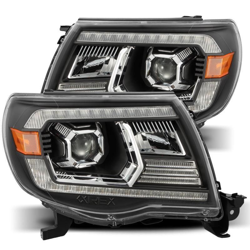 AlphaRex 05-11 Toyota Tacoma LUXX LED Projector Headlights Plank Style Black w/Activ Light and DRL - SMINKpower Performance Parts ARX880741 AlphaRex