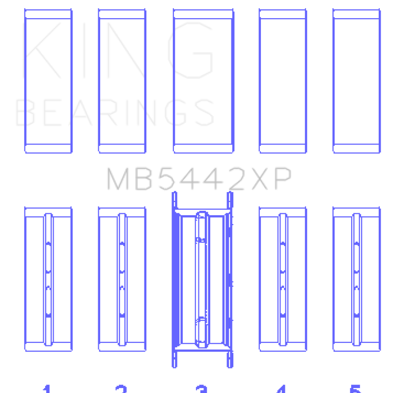King 07-09 Mazdaspeed 3 L3-VDT MZR DISI (t) Duratec High Performance Main Bearing Set - Size (0.25)-Bearings-King Engine Bearings-KINGMB5442XP0.25-SMINKpower Performance Parts
