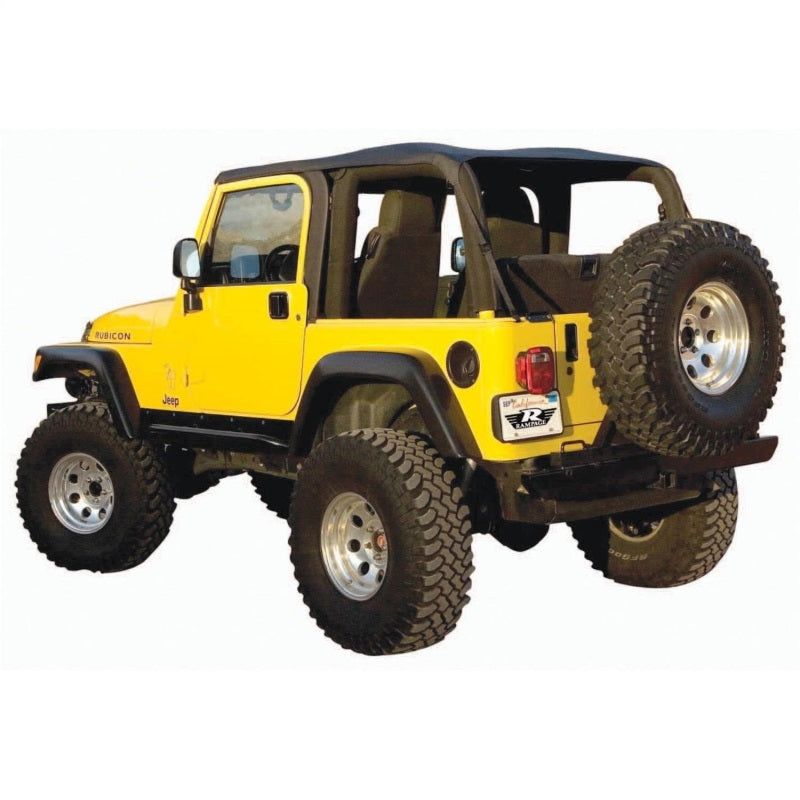 Rampage 1997-2006 Jeep Wrangler(TJ) Excludes LJ Unlimited Frameless Soft Top Kit - Black Diamond-Soft Tops-Rampage-RAM109535-SMINKpower Performance Parts