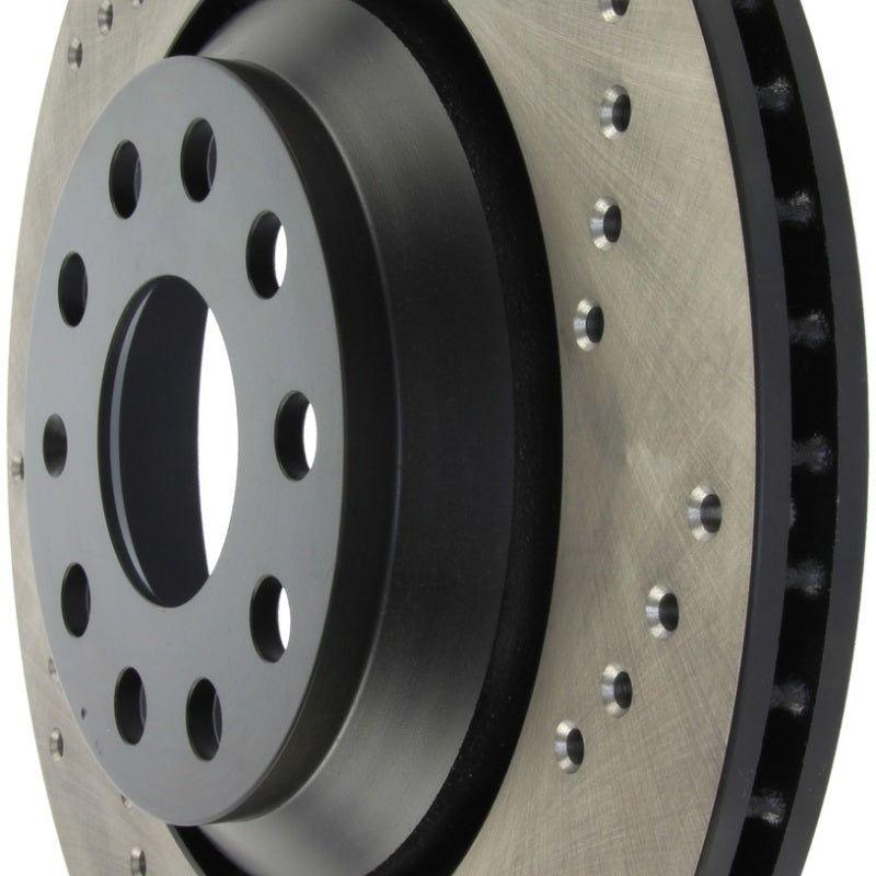 StopTech 09-13 VW CC 3.6L VR6 / 08-09 & 12 Golf R/Golf R32 Drilled Left Rear Rotor-Brake Rotors - Drilled-Stoptech-STO128.33113L-SMINKpower Performance Parts