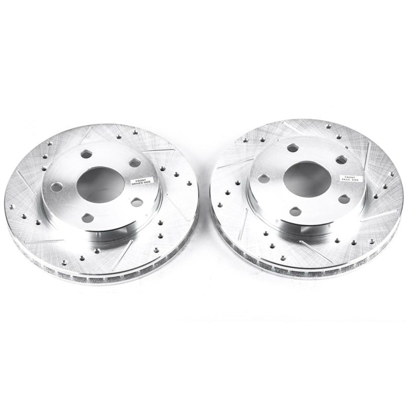 Power Stop 91-95 Toyota MR2 Front Evolution Drilled & Slotted Rotors - Pair - SMINKpower Performance Parts PSBJBR590XPR PowerStop