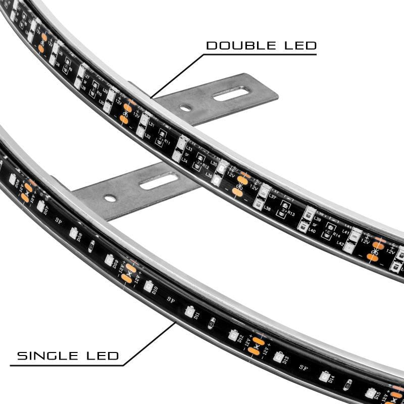 Oracle LED Illuminated Wheel Rings - Double LED - White - SMINKpower Performance Parts ORL4228-001 ORACLE Lighting