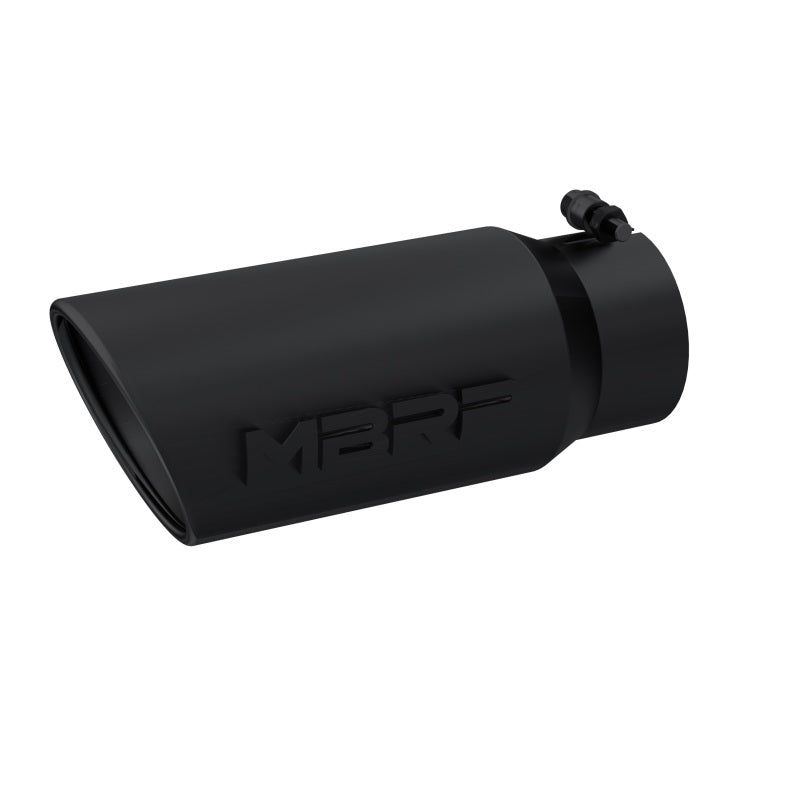 MBRP Universal Tip 5 O.D. Angled Rolled End 4 inlet 12 length - Black Finish-Tips-MBRP-MBRPT5051BLK-SMINKpower Performance Parts