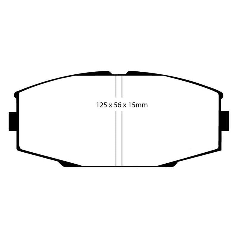 EBC 86-92 Toyota Supra 2.8 Redstuff Front Brake Pads-Brake Pads - Performance-EBC-EBCDP3610C-SMINKpower Performance Parts