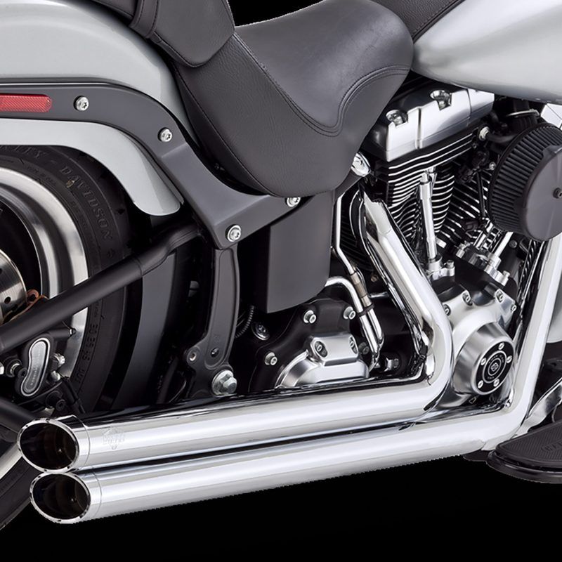 Vance & Hines HD Softail 86-17 Bigshots Staggered Chrome PCX Full System Exhaust - SMINKpower Performance Parts VAH17339 Vance and Hines