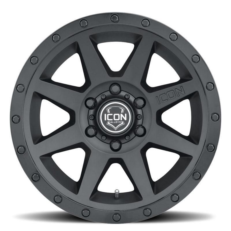 ICON Rebound 17x8.5 6x5.5 0mm Offset 4.75in BS 106.1mm Bore Double Black Wheel - SMINKpower Performance Parts ICO1817858347DB ICON
