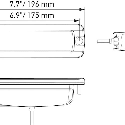 Hella Universal Black Magic 6 L.E.D. Flush Mount Mini Light Bar - Flood Beam - SMINKpower Performance Parts HELLA358176221 Hella