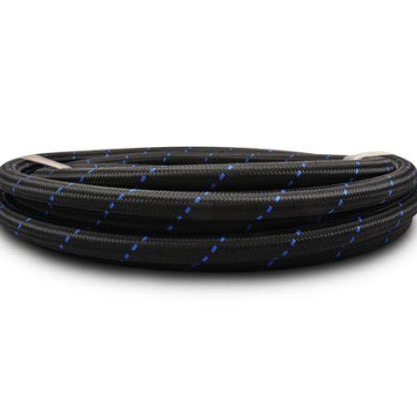 Vibrant -8 AN Two-Tone Black/Blue Nylon Braided Flex Hose (10 foot roll)-Hoses-Vibrant-VIB11968B-SMINKpower Performance Parts