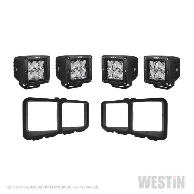 Westin Universal Light Kit for Outlaw Front Bumpers - Textured Black - westin-universal-light-kit-for-outlaw-front-bumpers-textured-black