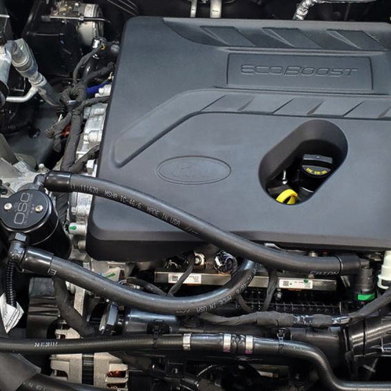 J&L 2021-2023 Ford Bronco 1.5L EcoBoost Passenger Side Oil Separator 3.0 - Black Anodized-Oil Separators-J&L-JLT3043P-B-SMINKpower Performance Parts