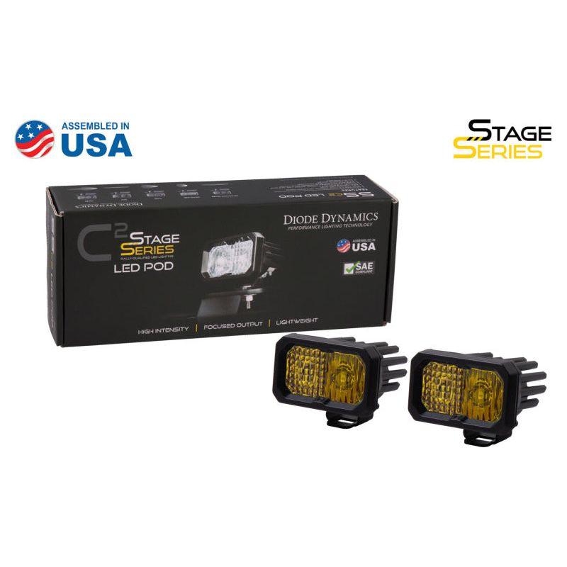 Diode Dynamics Stage Series 2 In LED Pod Sport - Yellow Combo Standard ABL (Pair) - SMINKpower Performance Parts DIODD6391P Diode Dynamics