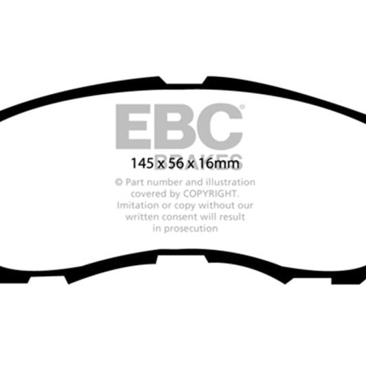 EBC 11-14 Chrysler 200 2.4 Yellowstuff Front Brake Pads-Brake Pads - Performance-EBC-EBCDP41614R-SMINKpower Performance Parts