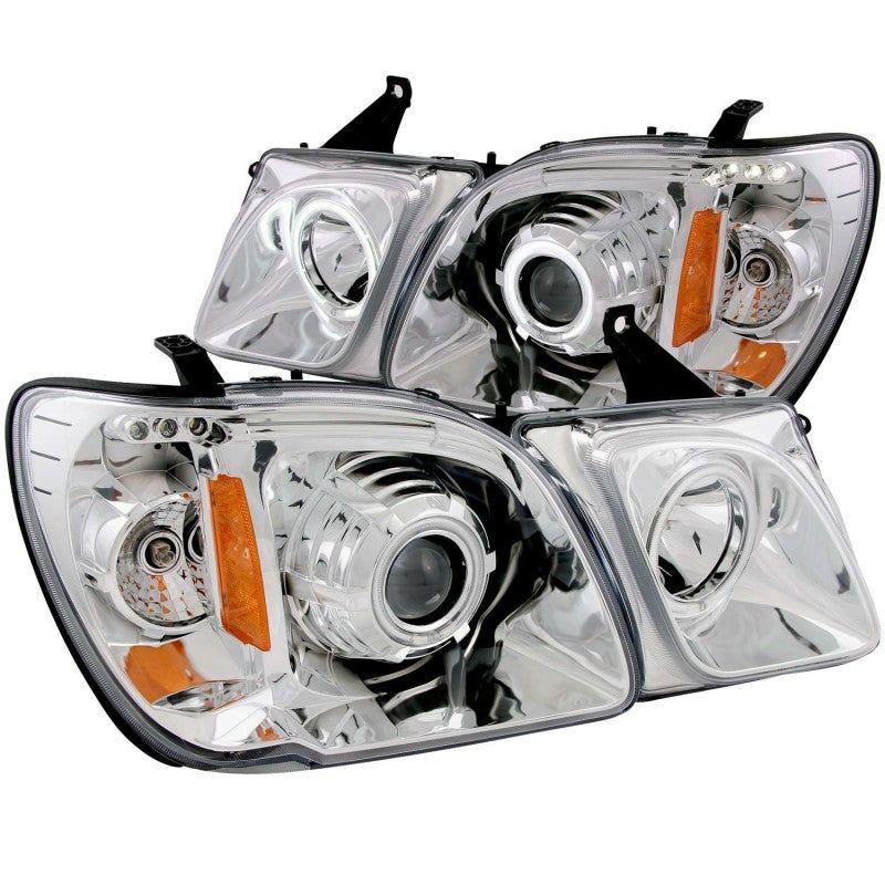 ANZO 1998-2007 Lexus Lx470 Projector Headlights w/ Halo Chrome (CCFL)-Headlights-ANZO-ANZ111169-SMINKpower Performance Parts