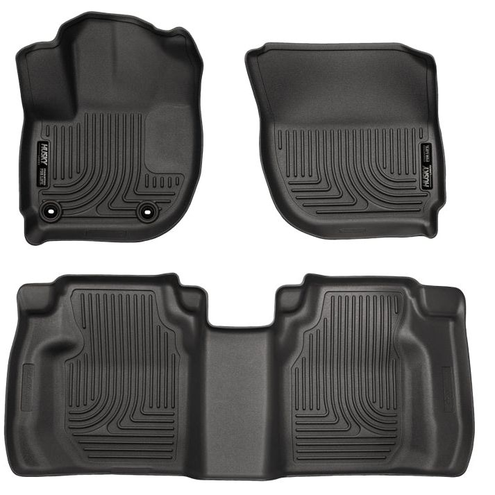 Husky Liners 15 Honda Fit Weatherbeater Black Front and Second Seat Floor Liners-Floor Mats - Rubber-Husky Liners-HSL99491-SMINKpower Performance Parts