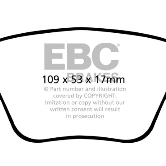 EBC 10-13 Audi A3 2.0 Turbo (Bosch rear caliper) Greenstuff Rear Brake Pads-Brake Pads - Performance-EBC-EBCDP22075-SMINKpower Performance Parts