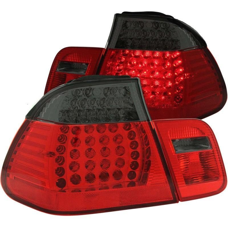 ANZO 1999-2001 BMW 3 Series E46 LED Taillights Red/Smoke 2pc - SMINKpower Performance Parts ANZ321126 ANZO