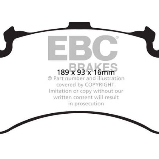 EBC 11+ Audi A8 Quattro 6.3 (Cast Iron Rotors) Yellowstuff Front Brake Pads-Brake Pads - Performance-EBC-EBCDP42158R-SMINKpower Performance Parts