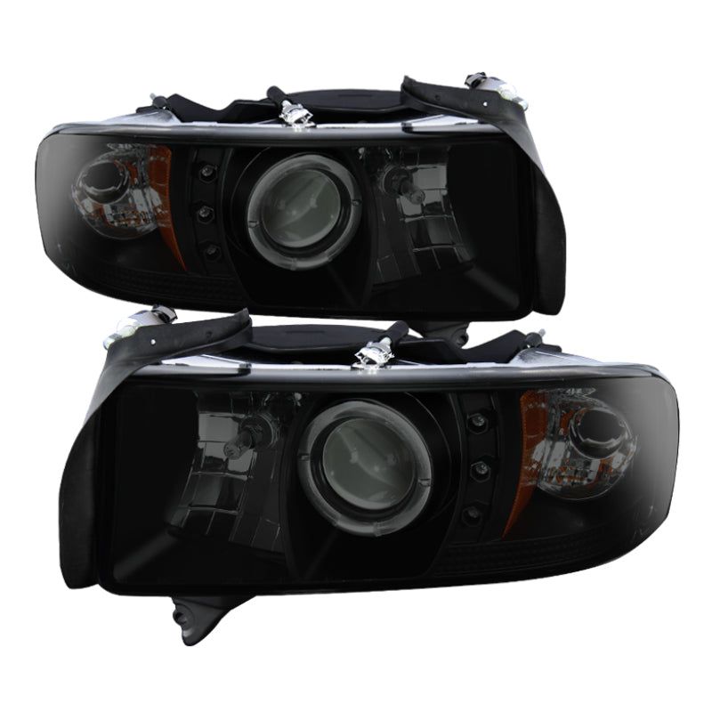 Spyder Dodge Ram 1500 94-01 Sport Projector Headlights LED Halo LED Blk Smke PRO-YD-DR94-HL-AM-BSM - SMINKpower Performance Parts SPY5078414 SPYDER